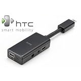 HTC Mini-USB Headset Adapter (Mini USB to 2.5mm & 3.5mm & Mini USB) - Origi ....