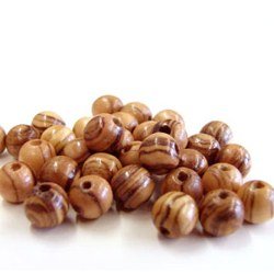 Bethlehem 10mm Rosary Beads (60 beads bag) - Dried Olive wood