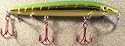JLVLures JLV Shallow Suspending Minnow Green Gold : Husky Stickbait Lures Saltwater Freshwater Jerk Bass Smallmouth Steelhead Pike Muskie Salmon Trout Snook Striper Perch Whiper Snook Speckled Trevally, Mid- Depth Trolling Casting Hook Treble