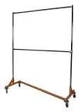 Extended Height Double-Rail Z Rack Garment Rack with Wheels