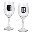 Detroit Tigers 2pc Wine Glass Set - Primary Logo MLB Baseball