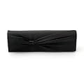 Damen Handtasche Clutch mit edlem Muster in eleganten Satin Samt Schwarz
