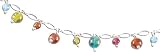 Jewelry : Solid Sterling Silver Anklet with Iridescent Glass Beads