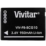 Vivitar Replacement Rechargeable Lithium Battery for Panasonic Lumix DMW-BCG10, 950mAh