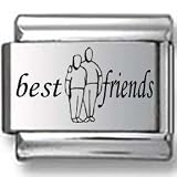 Best Friends Laser Italian Charm