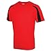 Just Cool Mens Contrast Cool Sports Plain T-Shirt