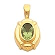 14K Yellow Gold Peridot Pendant
