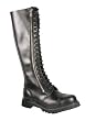 MACHINIST-20, 20 Eyelet Double Zippered S/T Blk Le Calf BT