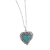 Heart of Mosaic Inlayed Turquoise Pendant