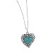 Heart of Mosaic Inlayed Turquoise Pendant