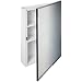 Bobrick 297 Steel Surface-Mounted Medicine Cabinet, Baked White Enamel Finish, 3-3/4" Depth, 2 Shelves