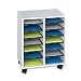 Safco 5392GR Go Cart 14-Compartment Organizer Cart, Gray
