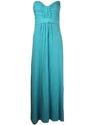 Strapless  Gathered Bandeau Neck Elastane/Viscose Maxi Dress  With a Bow(s)