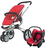 Quinny Buzz 3 Strawberry Travel System Complete with Cabrio fix Car seat Deep Red