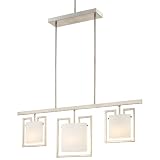 George Kovacs Etched Opal Glass 39 Wide Island Chandelier