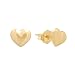 Duragold 14k Yellow Gold Tiny Heart Button Earrings