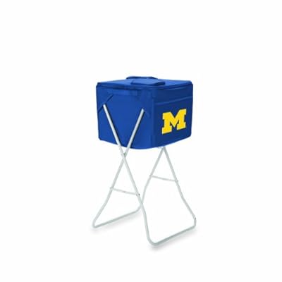 NCAA Michigan Wolverines Navy Party Cube Portable Cooler with Stand