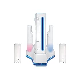 Atomik Component Exclusive! Nintendo Wii 6-in-1 Charging Station Kit. Charge Station w/ Console Cooling Fan + 2 pcs 2800mAh Rechargeable Batteries for Nintendo Wii. Dual Charging station with 2 battery packs. DOES NOT INCLUDE - WII CONSOLE, WII REMOTES, WII NUNCHUKS!