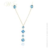 WILLOW GOLD: *SWISS BLUE LAGOON NECKLACE 14 KARAT YELLOW GOLD*