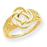 14k Polished Ladies Celtic Knot Ring - Size 6 - JewelryWeb