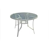 DC America FAA524227 Fantasy 42 inch Table with White Heavy Duty Steel Construction and Powder Coated Rust Resistant Finish