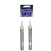 PACK OF TWO SILVER FOUNTAIN CANDLES