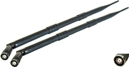 Shanhai 2 x 9dBi 2.4GHz 5GHz Dual Band WiFi RP-TNC Antenna for Wireless Routers Linksys Cisco Aironet Proxim Tranzeo Stratum WRT54GL WRT54GS WRT54G WAP54G WRT54G-TM BEFW11S4 871W-G-E-K9 877W-G-A-K9 Air-AP1252AG-A-K9 AIR-ANT5959 HGA7T 1200 MP Wi-LAN AWE TR-600c TR-660