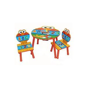 Sesame Street Elmo 123 Theme Storage Table and Chairs Set by 