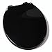 Comfort Seats C1B3R390 Deluxe Plastic Contemporary Toilet Seat, Round, Black