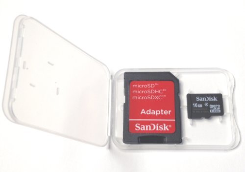 SanDisk 16GB Micro SDHC Memory Card with SD Adapter (SDSDQ-016, Bulk Package)