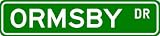 ORMSBY Street Name Sign ~ Personalized Family Lastname Sign ~ Gameroom, Basement, Garage Sign