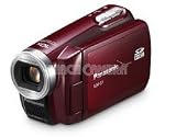 Panasonic SDR-S7R - Camcorder - widescreen - 680 Kpix - optical zoom: 10 x - supported memory: MMC, SD, SDHC - flash card - red