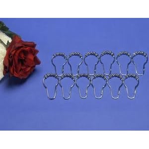 Roller Ball Curtain Rings - 12 Rings - Oil Rubbed Bronze