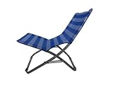 Steel Variable Reclining Positions Easy Carry Beach Chair Blue