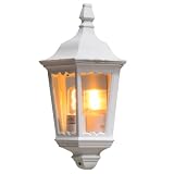 Konstsmide Firenze 7229-250 Wandleuchte (B: 25cm T: 16cm H: 44,5cm, 1x100W, IP43) matt-wei&szlig;