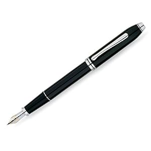 Cross Townsend Black Lacquer w  Rhodium Plated Fountain Pens
