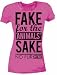 PETA Fake for the Animals Sake NO FUR T-shirt, Juniors Medium