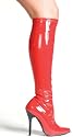 516-Emma Knee Boot With Contrasting Heel Color High Heel Shoes