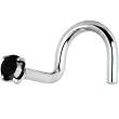 Solid 14KT White Gold 2mm Black Cubic Zirconia Nose Screw Ring