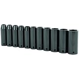 Stanley 97-126 11 Piece 1/2-Inch Drive Metric Deep Impact Socket Set (Tools & Home Improvement)