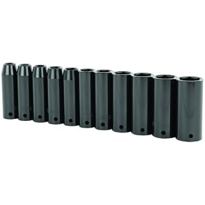 Stanley 97-126 11 Piece 1 2-Inch Drive Metric Deep Impact Socket Set by Stanley