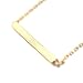 Spinningdaisy Handcrafted Brushed Metal Abstract Bar Necklace Gold