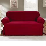 Sure Fit Cotton Duck T-Cushion Slipcover, Chair