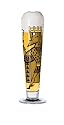 Pilsner Beer Glass, Poker King, Designer Color Enamel Beer Glass w/ Coaster in Gift Box