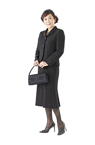 (モノワール) MONOIR 喪服 レディース 礼服 丹後ちりめん ブラックフォーマル スーツ オールシーズン 03M43332