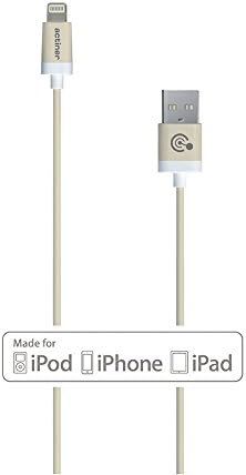 Apple Certified Lightning to USB Cable - 3 Feet (1 Meter) - Super Slim Connector (Gold)