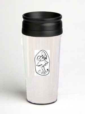 16 oz. Double Wall Insulated Tumbler with Hawaiian grass skirt - Paper Insert