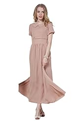 Flared-Skirt Babydoll Puff Sleeves Cocktail Short Elasticized   Waistline Lace Party Dress/Tunic 