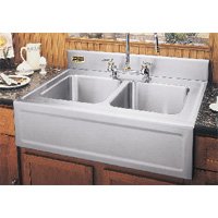 Elkay 3626EGDFNB0 Elite Gourmet 36in x 26in Double Bowl Farm Apron Front Kitchen Sink Satin Finish