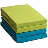 4er Pack Kinder Spannbetttuch, Spannbettlaken 60x120-70x140 cm, 100% Baumwolle 2xT&uuml;rkis 2xApfelgr&uuml;n